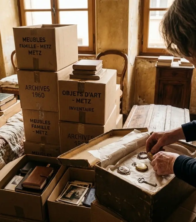 Tri et valorisation d’objets anciens lors d’un vide-maison